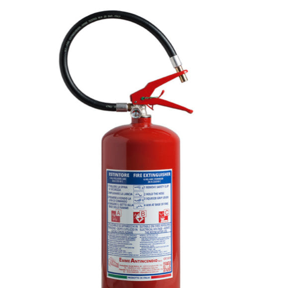 Estintore 6 Kg Polvere ABC - Certificato CE | Classe 34A 233B C