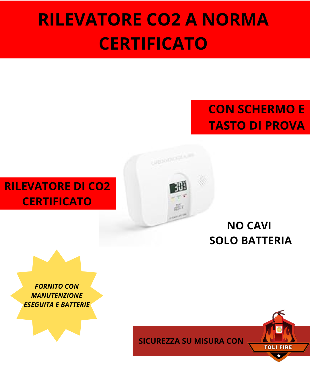 Kit Sicurezza B&B Pronto all’Uso – Estintore + Rilevatori + Accessori
